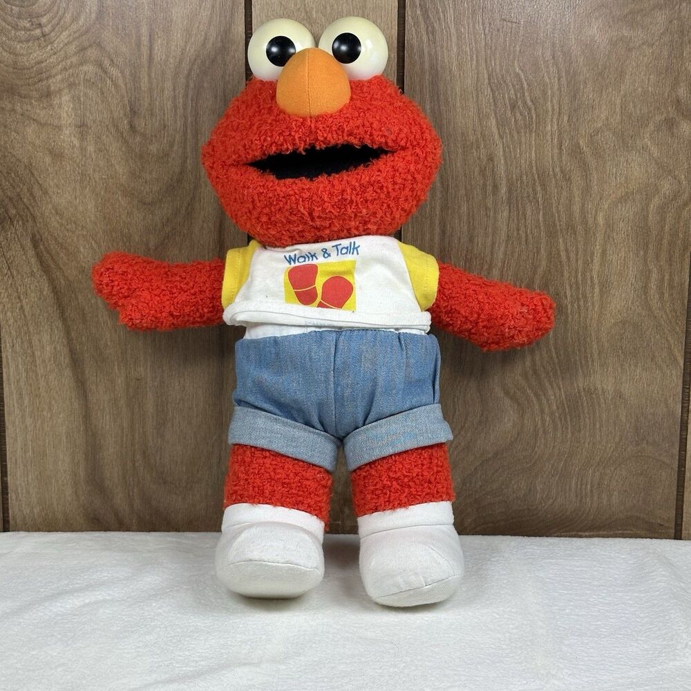 Vintage 1997 Tyco Sesame Street Walk & Talk Elmo Plush Toy 15” Jim Henson